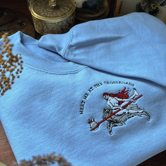 Meet me at the crossroads embroidered Sweatshirt