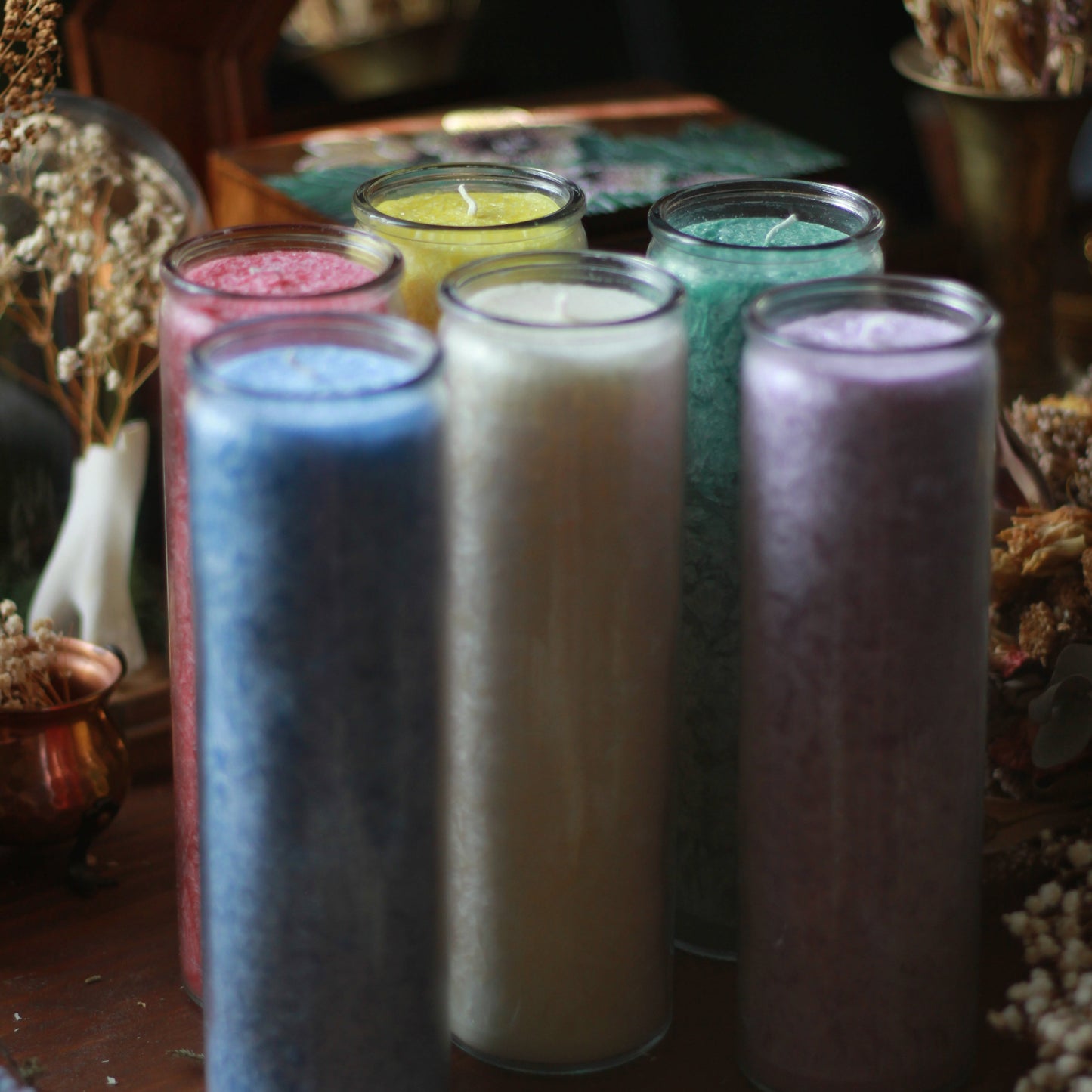 Blue 7 Day Spell Candle