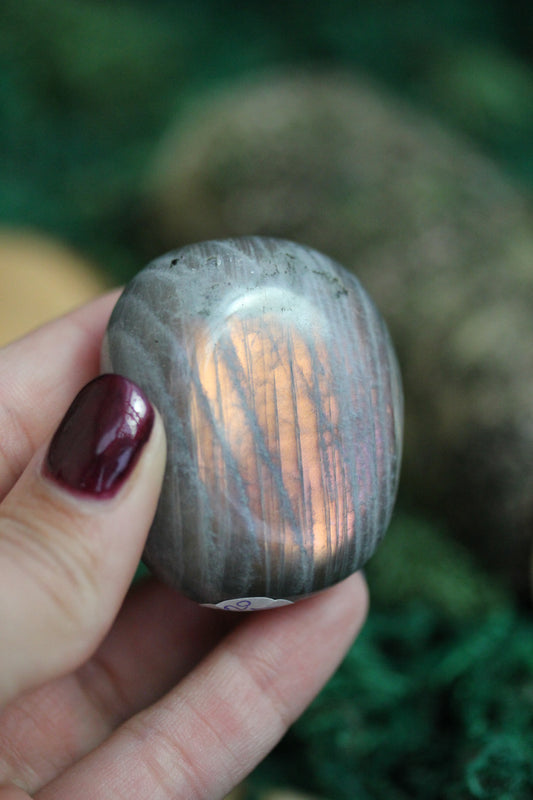 Purple Labradorite Palmstone PLP20
