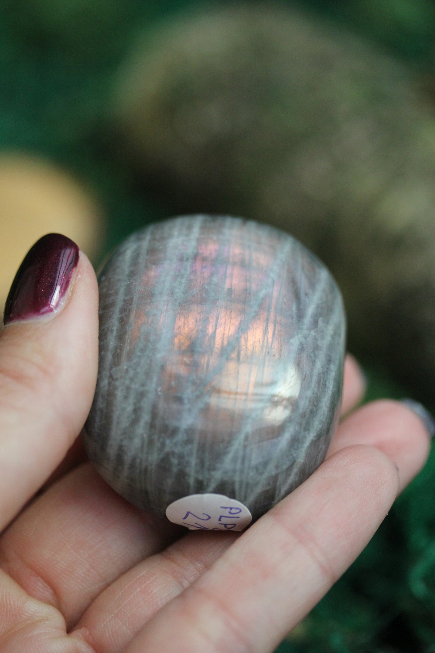 Purple Labradorite Palmstone PLP20