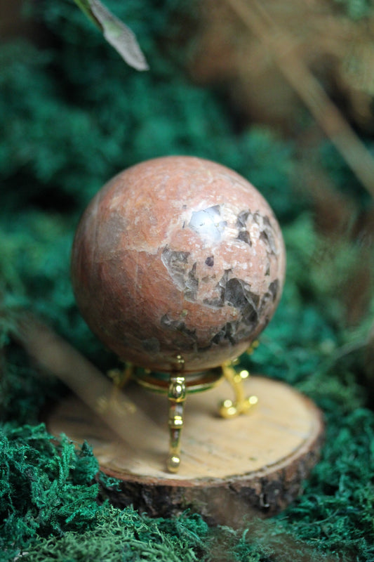 Peach Moonstone Sphere PMS2