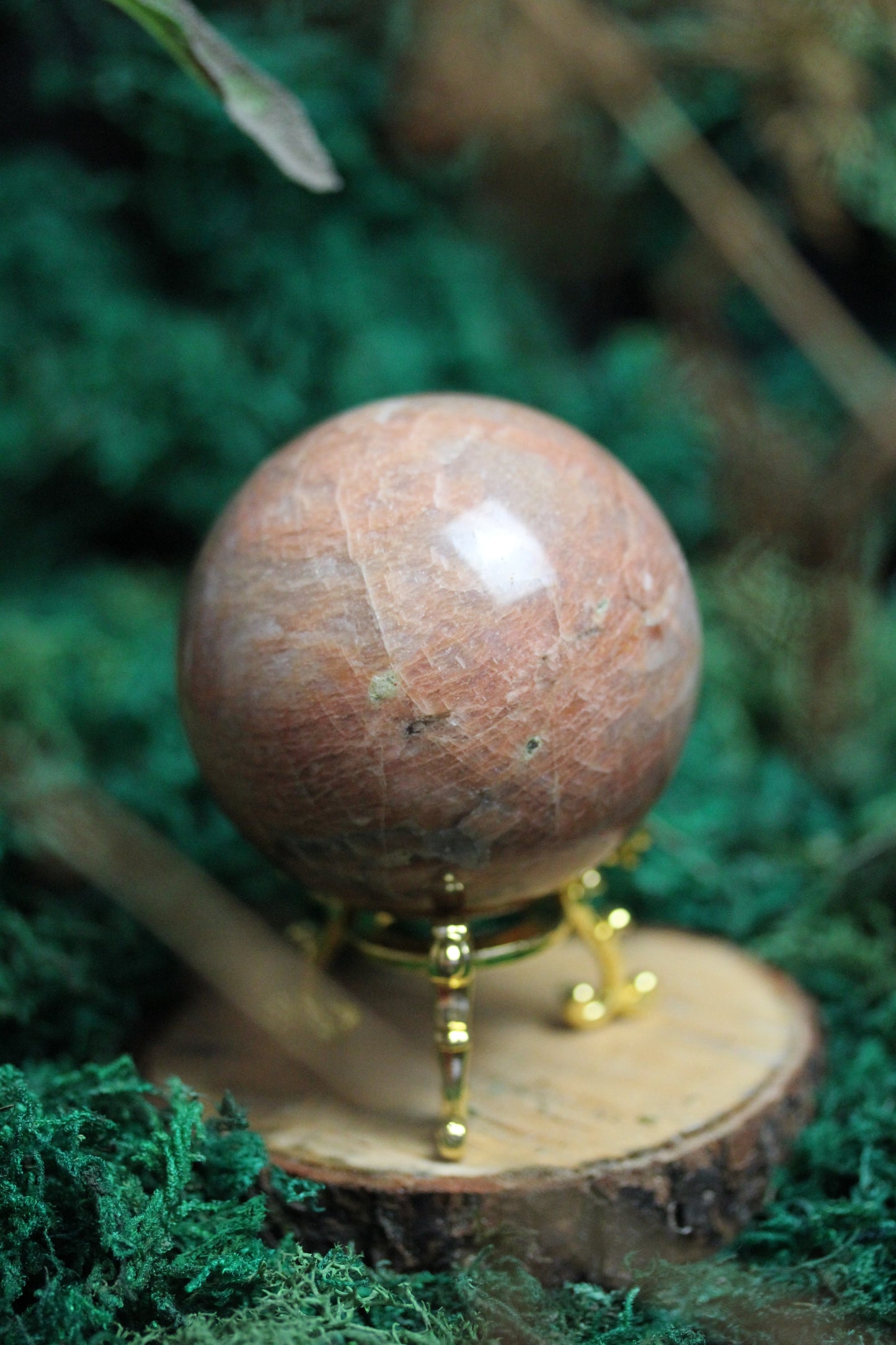 Peach Moonstone Sphere PMS2