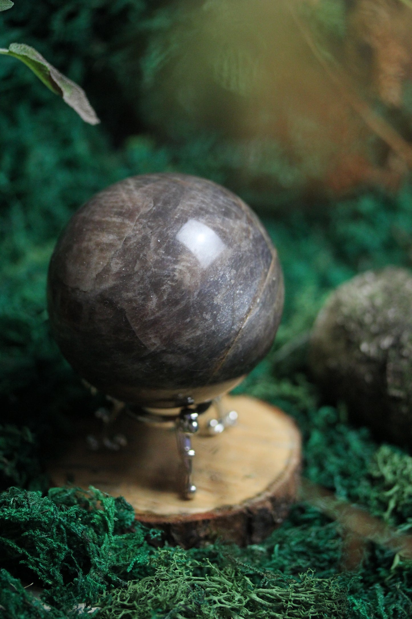 Black Moonstone Sphere BMS1