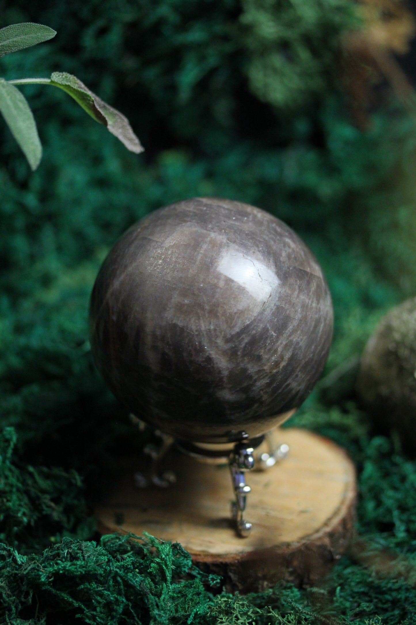 Black Moonstone Sphere BMS1