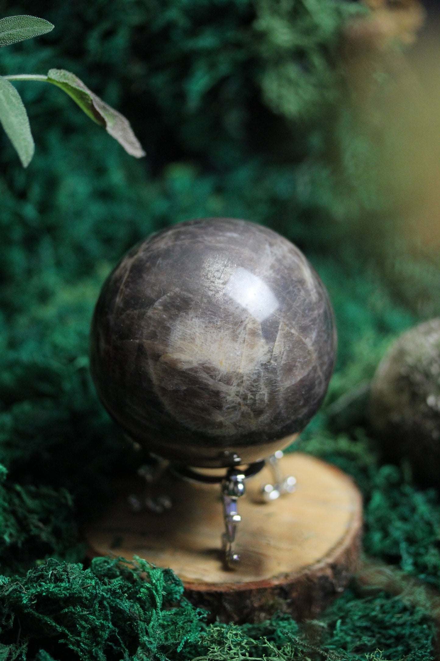 Black Moonstone Sphere BMS2
