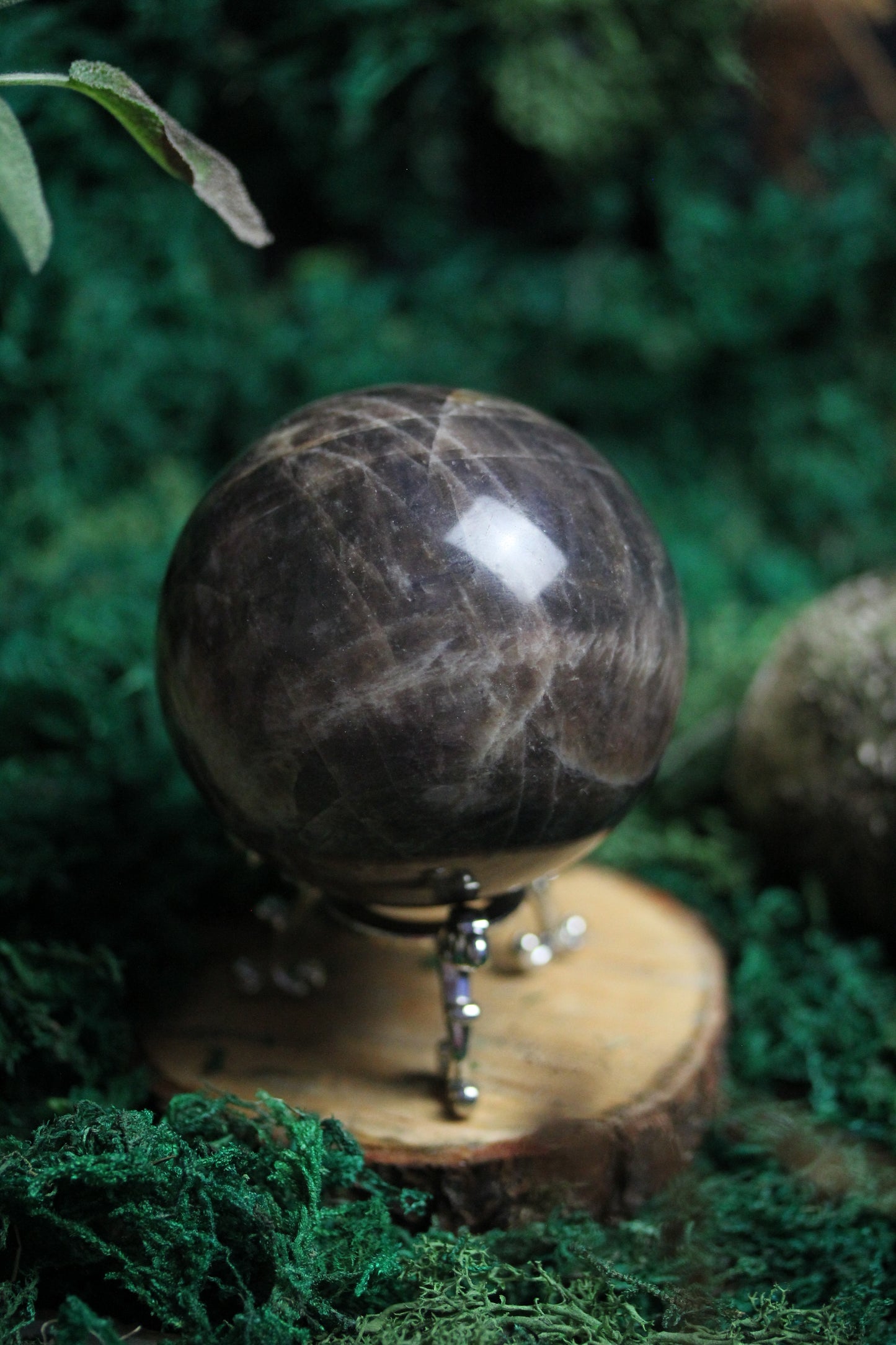 Black Moonstone Sphere BMS2