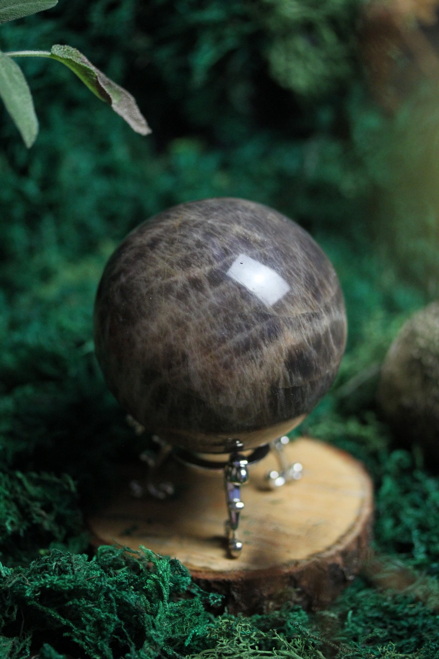 Black Moonstone Sphere BMS3