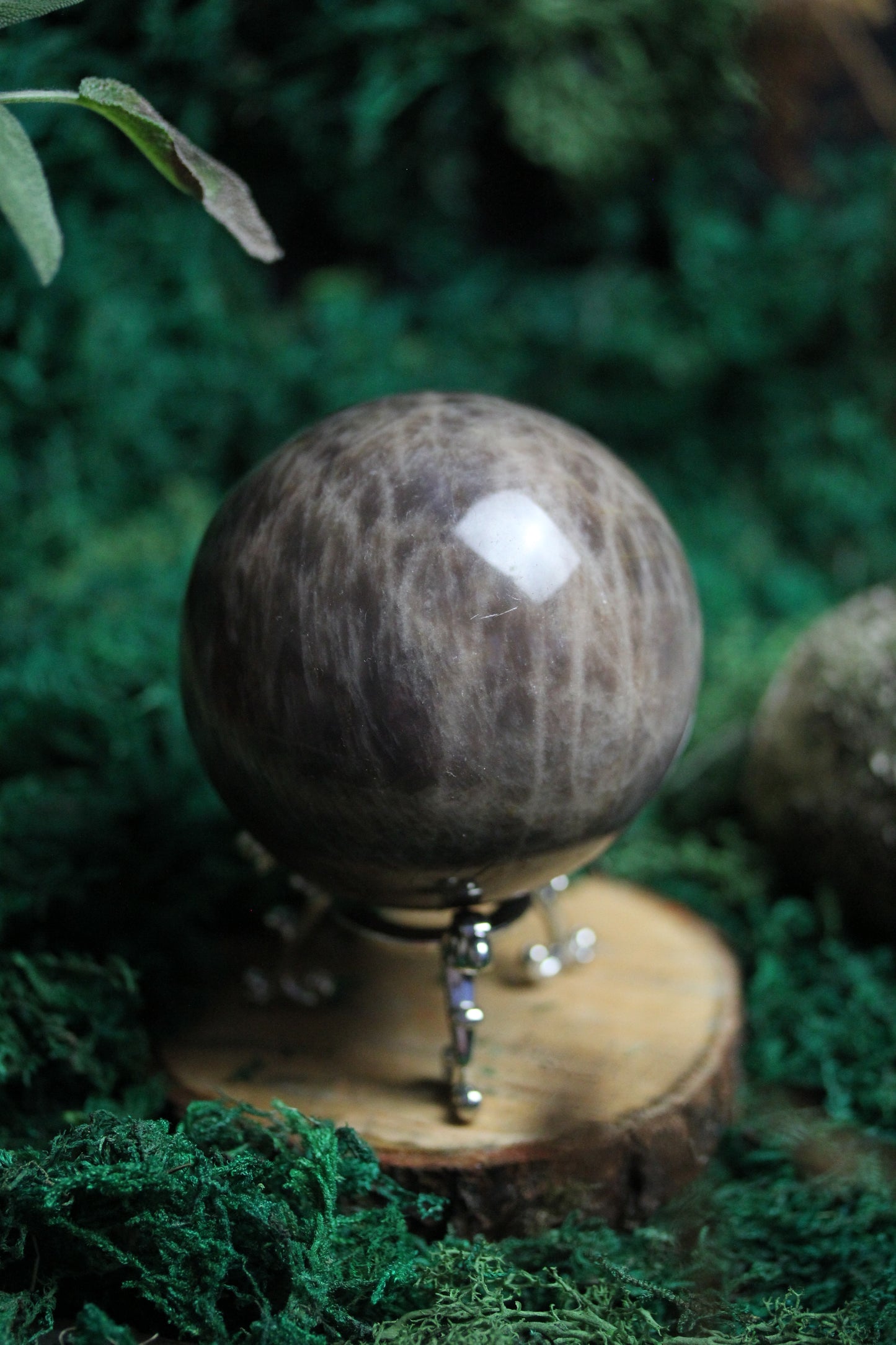 Black Moonstone Sphere BMS3