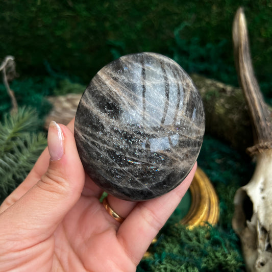 Black Moonstone Palmstone BMP8