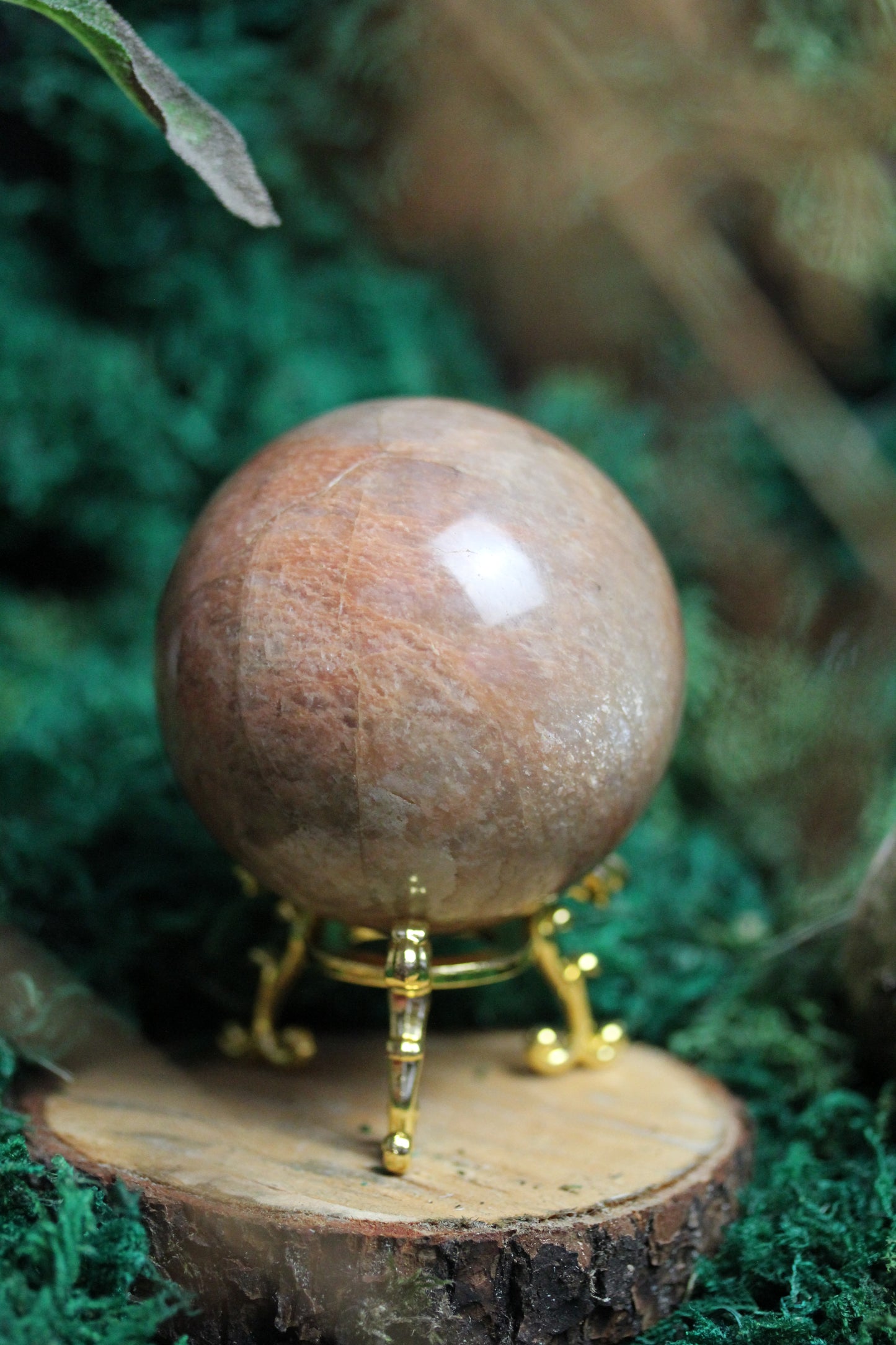 Peach Moonstone Sphere PMS1