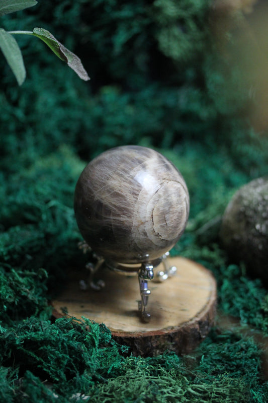 Black Moonstone Sphere BMS6