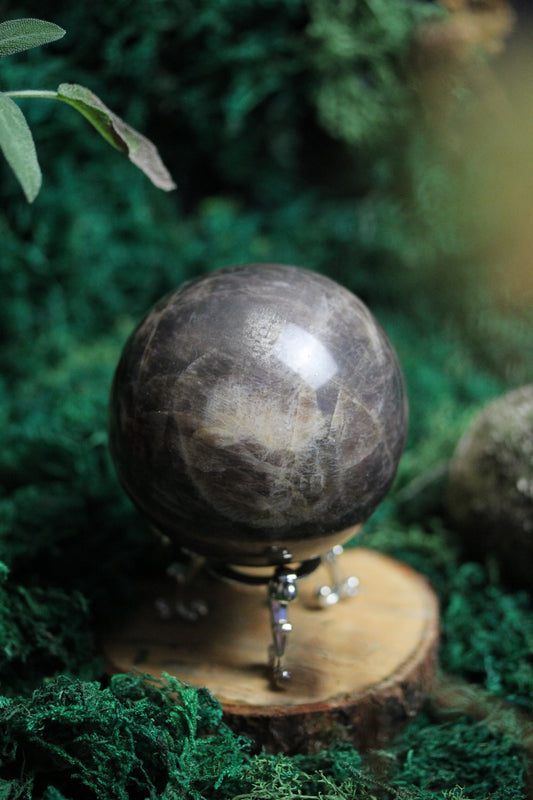Black Moonstone Sphere BMS2